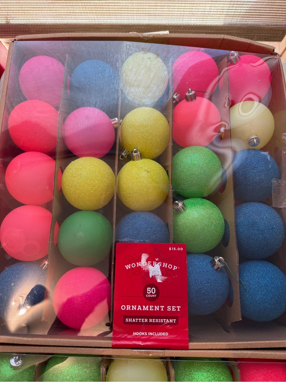 100 Party Ornaments - Pink, Green, Yellow, Blue, Sparkle - Picture 5 of 8